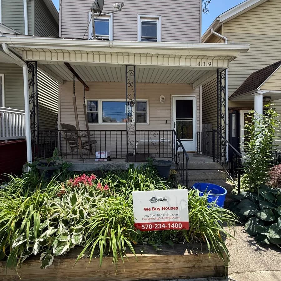Front exterior of the House Buying Solutions renovation project at 419 Pittston Avenue in Scranton